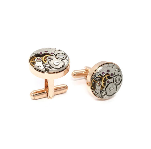 Cufflinks Round Stainless Steel