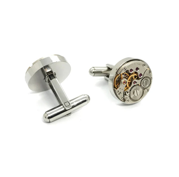 Cufflinks Round Stainless Steel